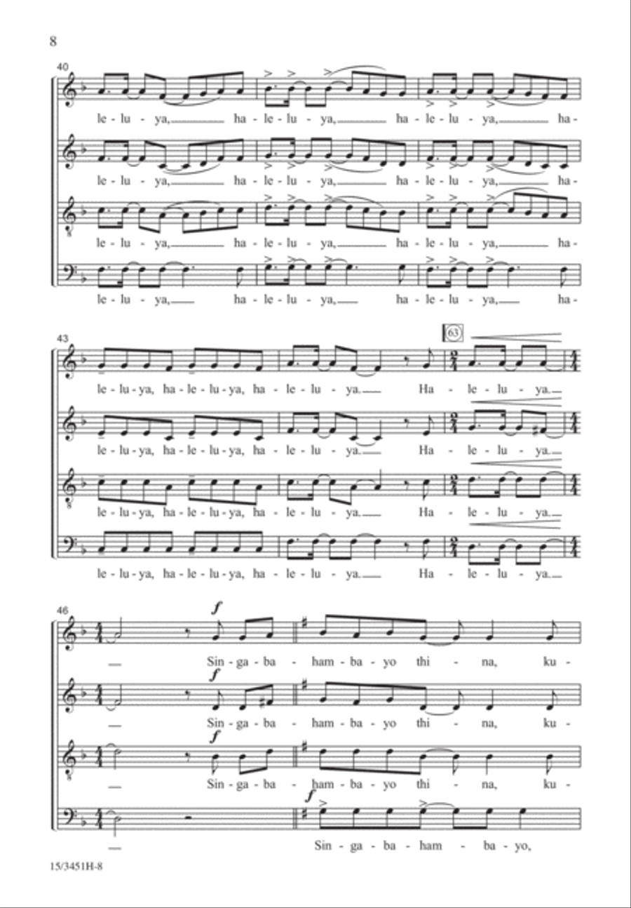 Singabahambayo 4-Part scores gallery preview page 7