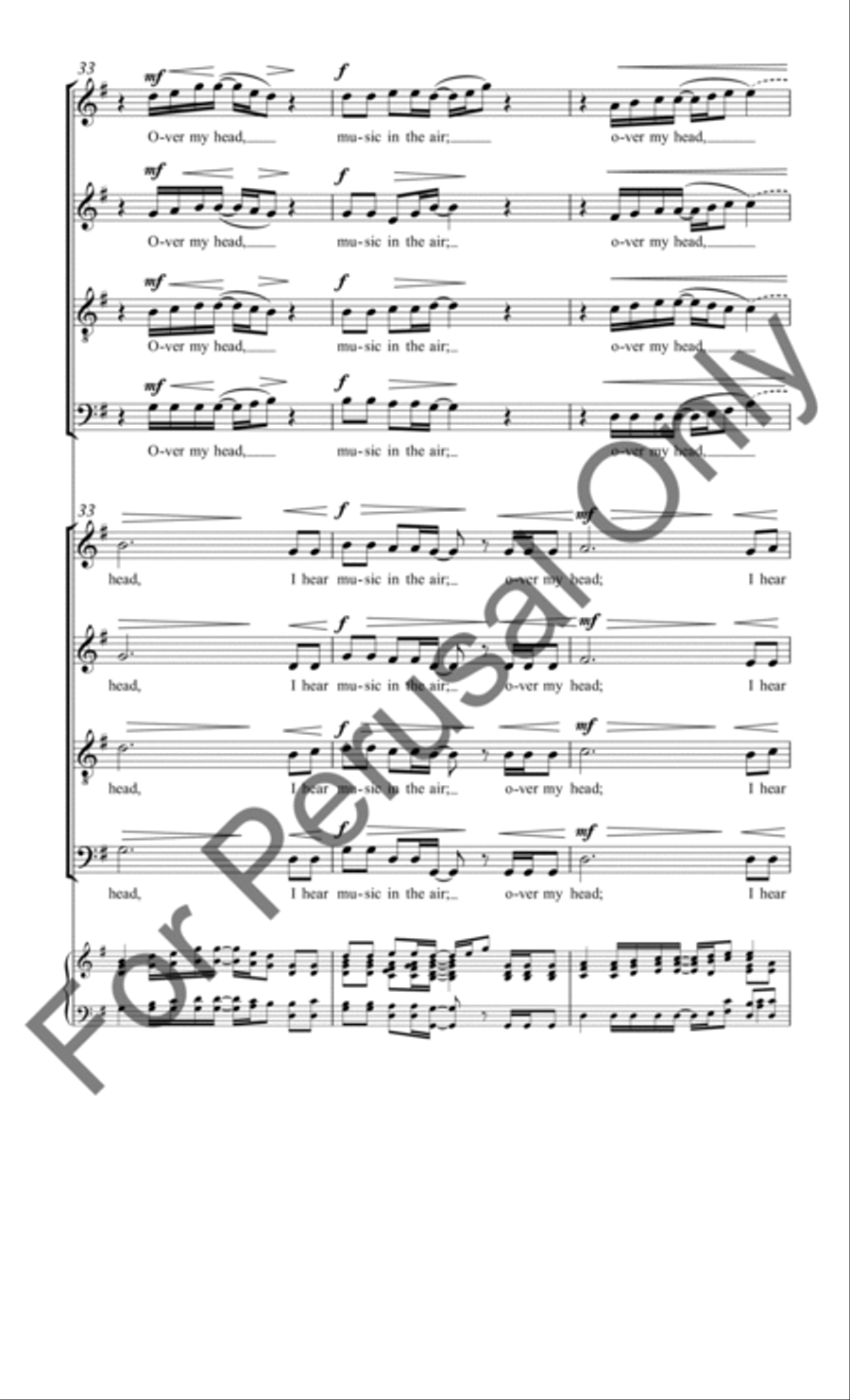Over My Head 4-Part scores gallery preview page 12