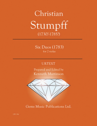 Book cover for Six Duos, Op. 15 (1783)