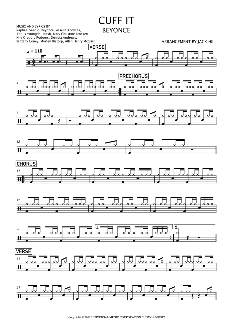 Cuff It Drum Set scores gallery preview page 1