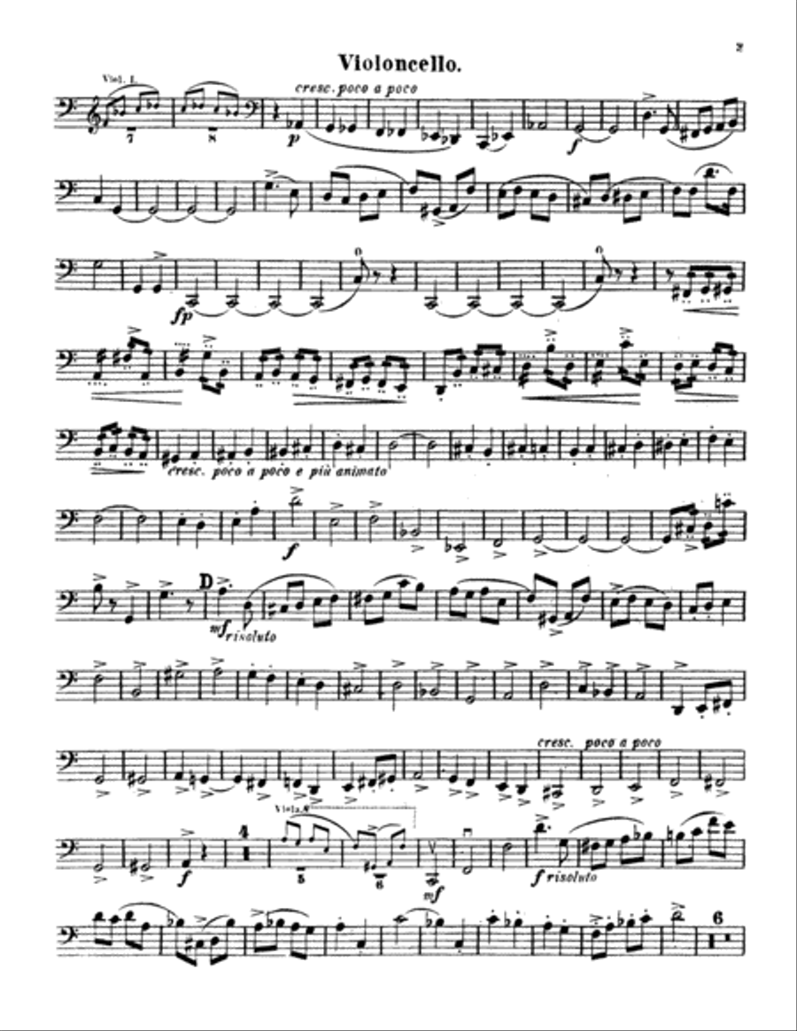 String Quartet No. 1 in A: Cello String Quartet scores gallery preview page 3