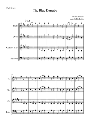 The Blue Danube (Waltz by Johann Strauss) for Woodwind Quartet