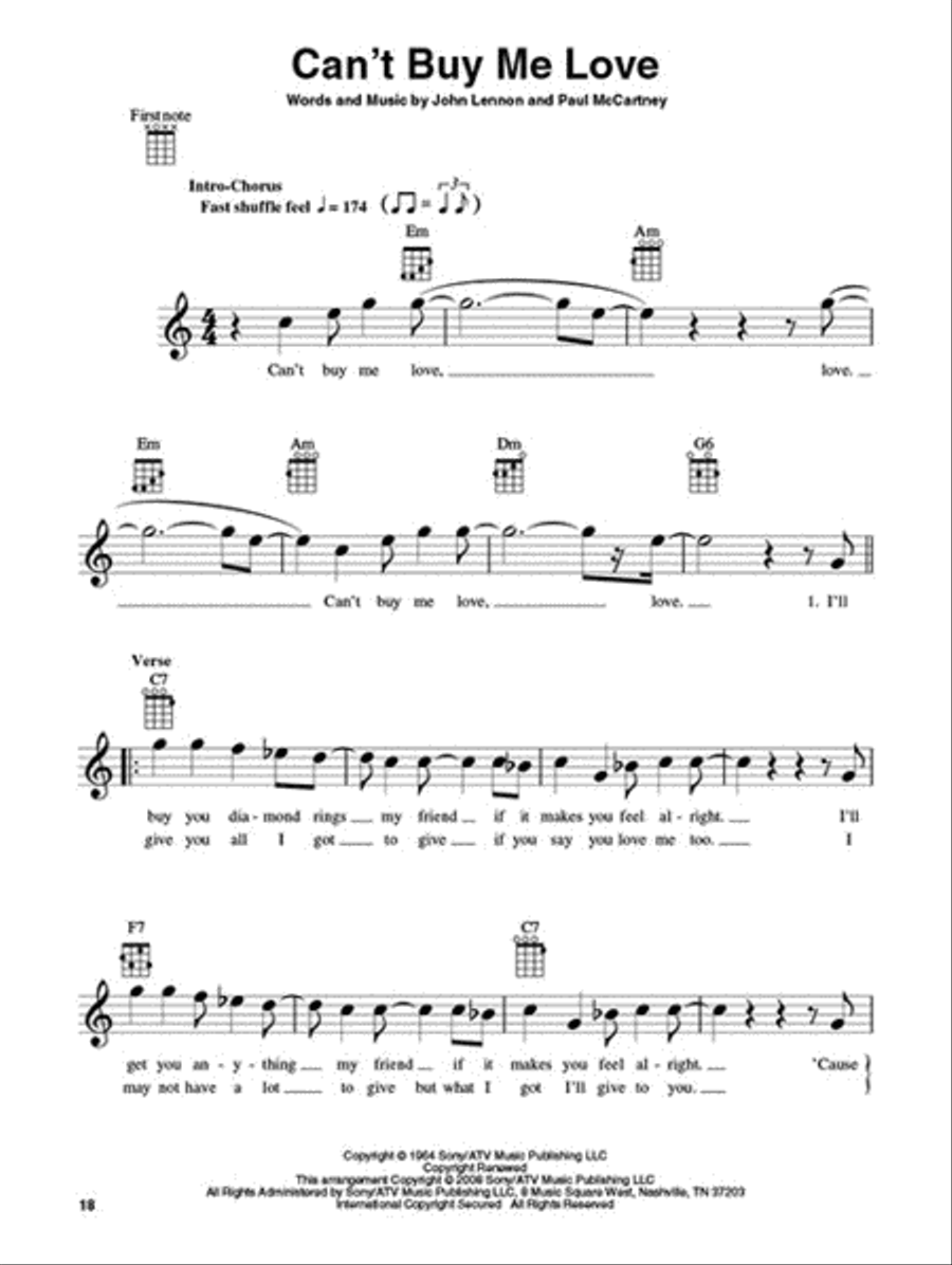 The Beatles for Ukulele Ukulele scores gallery preview page 3