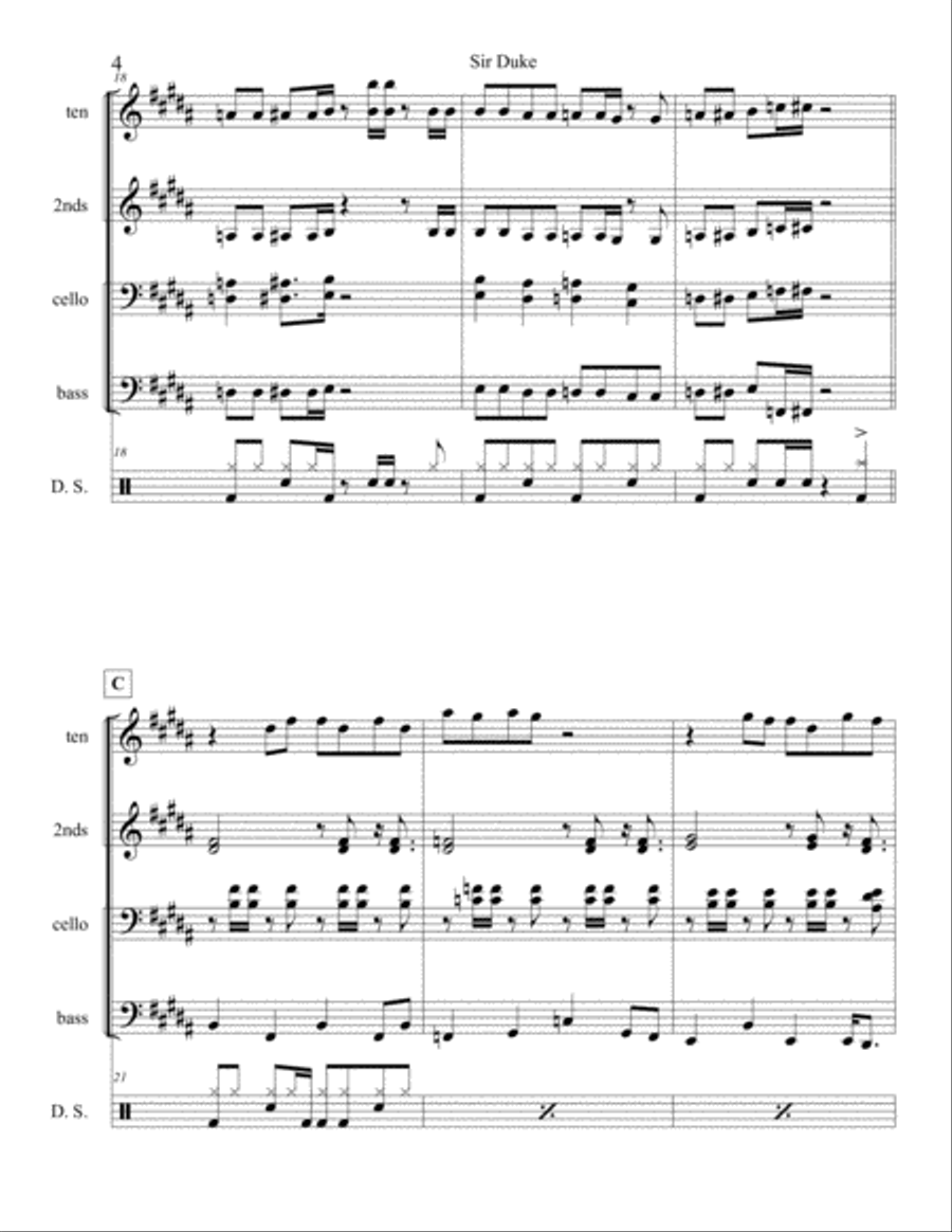 Sir Duke Sir Duke Percussion Ensemble scores gallery preview page 4