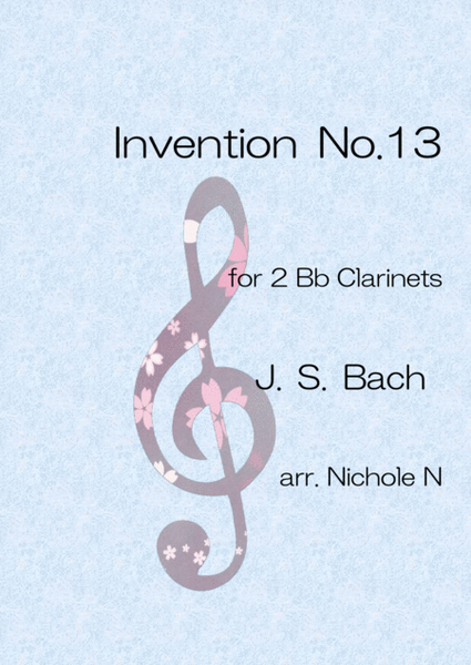 Invention No.13 BWV784 for 2 Bb Clarinets