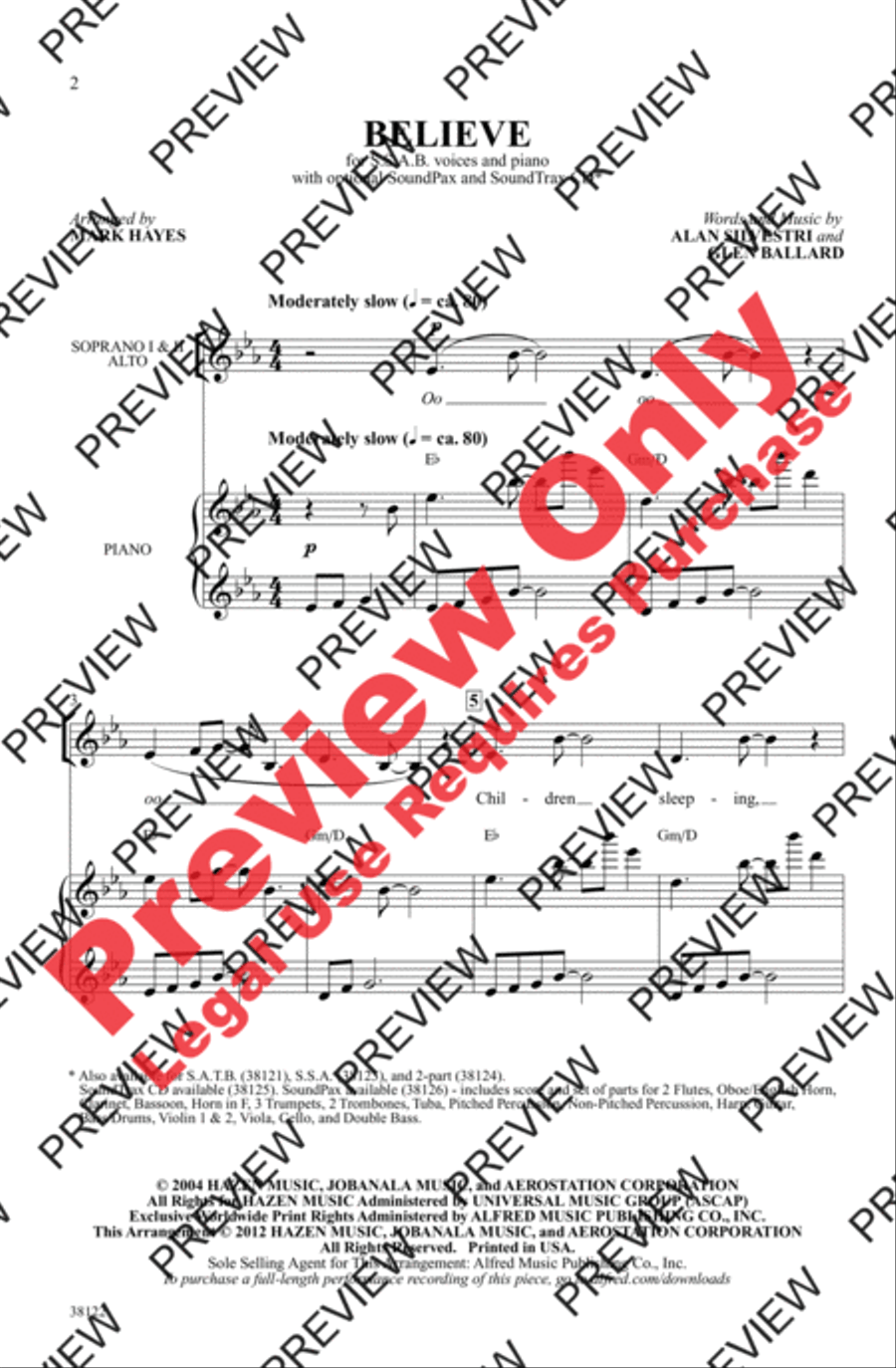 Believe 3-Part scores gallery preview page 13