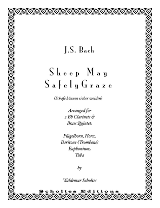 BACH: Sheep May Safely Graze for 2 Clarinets and Brass Quintet