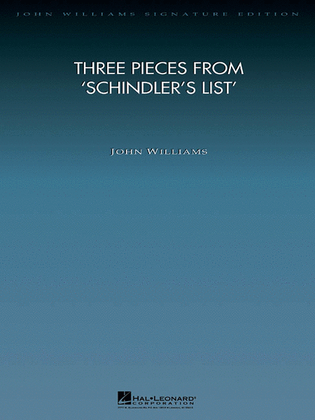 Book cover for Three Pieces from Schindler's List