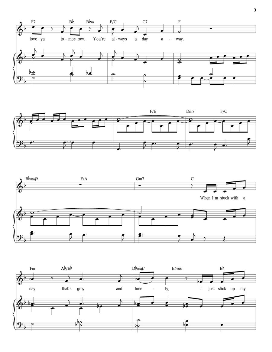 Tomorrow Tomorrow High Voice scores gallery preview page 3