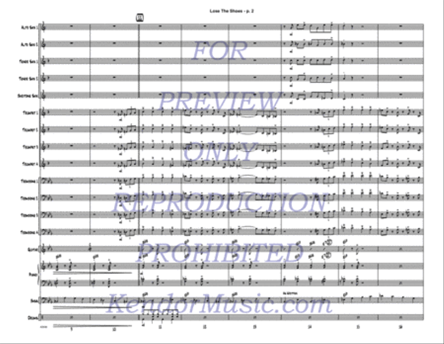 Lose The Shoes (Full Score) Jazz Ensemble scores gallery preview page 3