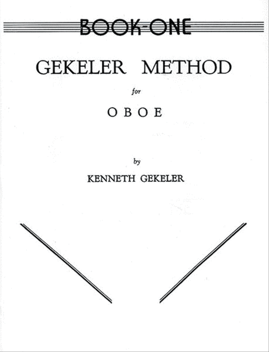 Gekeler Method for Oboe, Book 1 Oboe scores gallery preview page 1