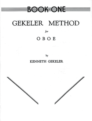 Book cover for Gekeler Method for Oboe, Book 1