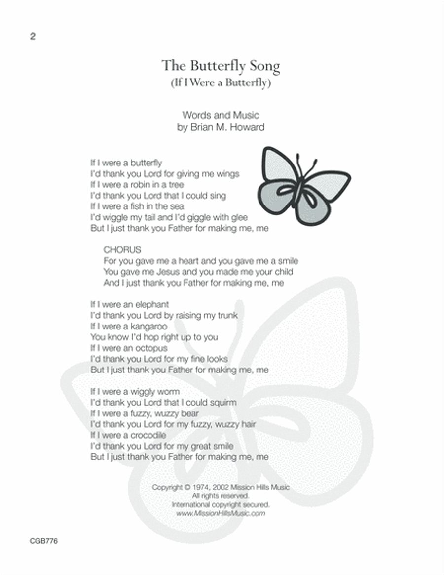 The Butterfly Song Handbell Choir scores gallery preview page 2