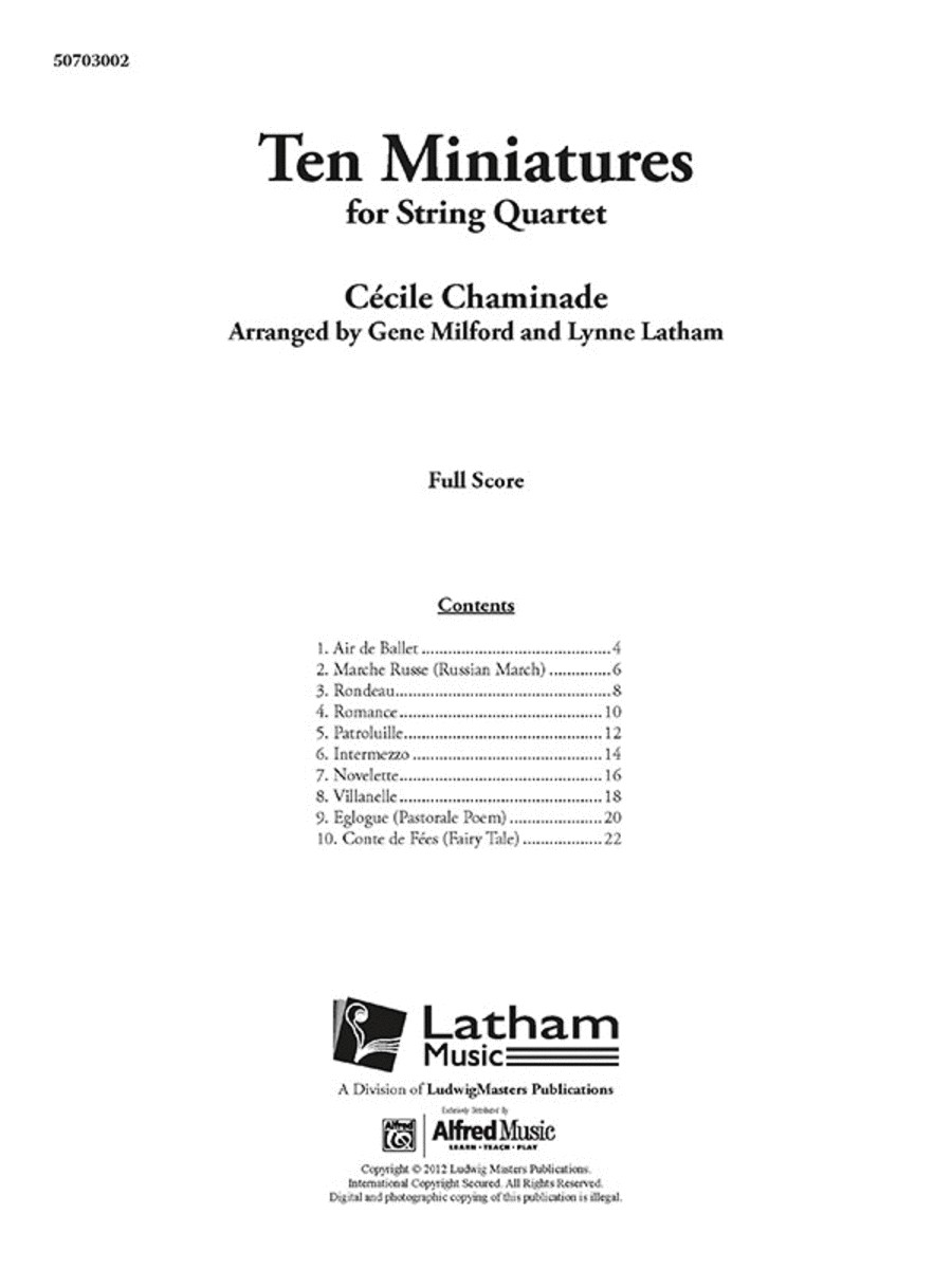 Ten Miniatures for String Quartet