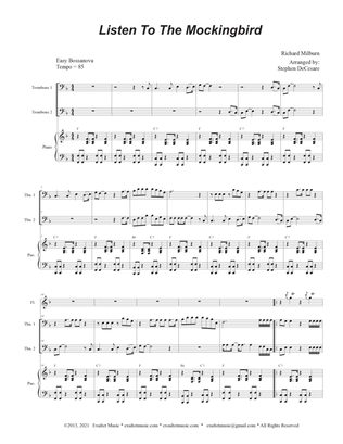 Book cover for Listen To The Mockingbird (Trombone Duet)