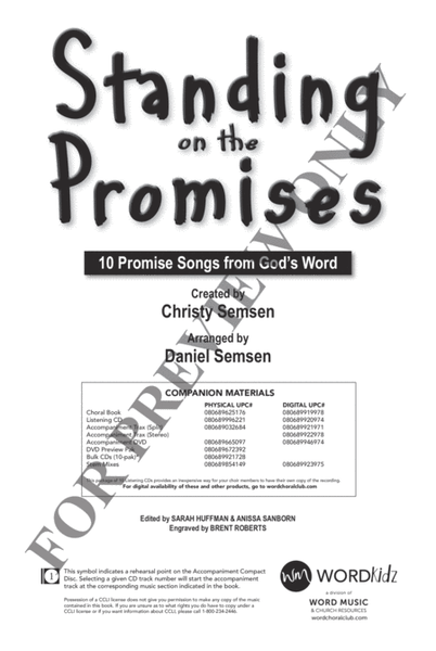 Standing on the Promises - Choral Book