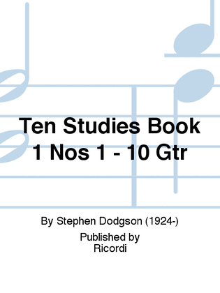 Book cover for Ten Studies Book 1 Nos 1 - 10 Gtr