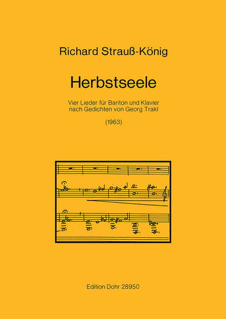 Herbstseele (1963) -Vier Lieder für Bariton und Klavier nach Gedichten von Georg Trakl-