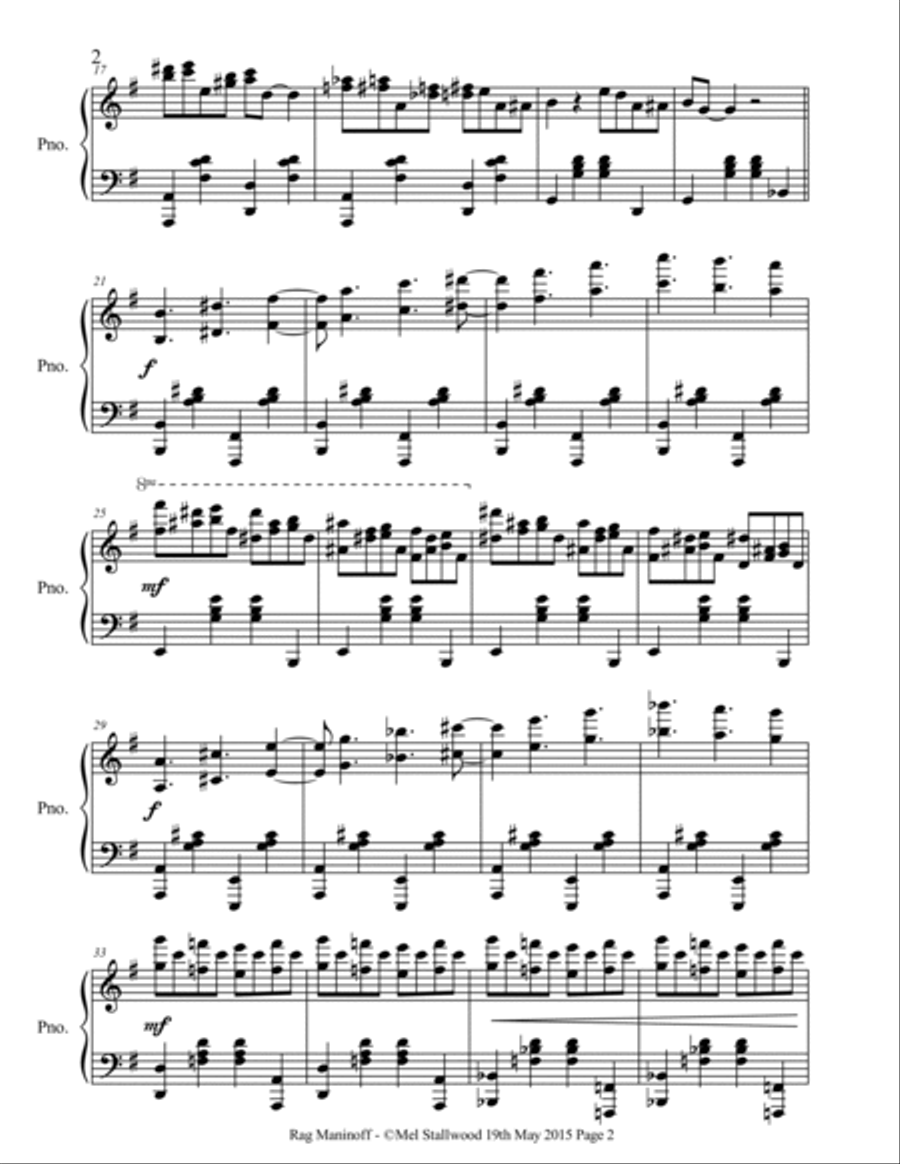 Rag-Maninoff Piano Solo scores gallery preview page 3