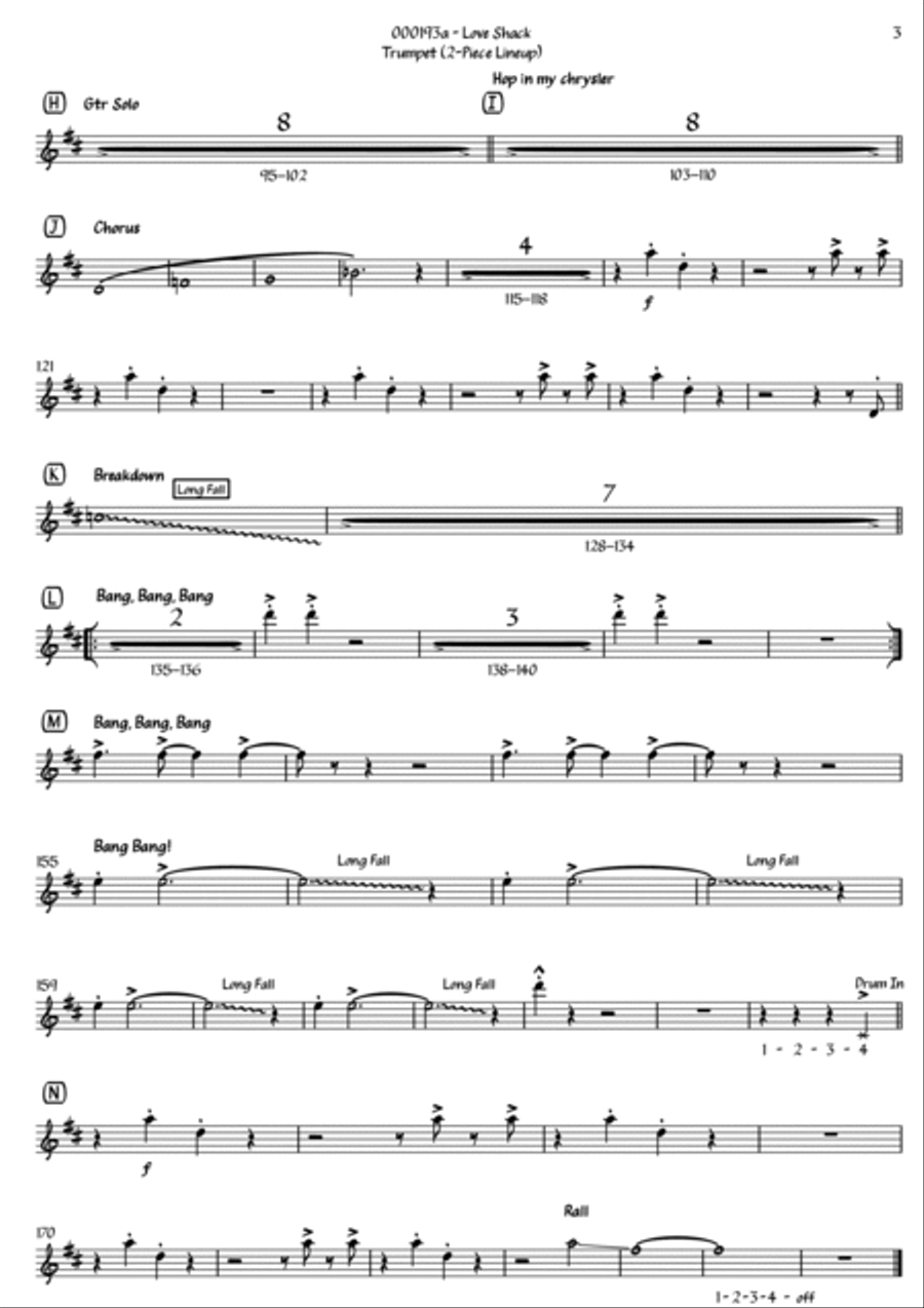 Love Shack Small Ensemble scores gallery preview page 3
