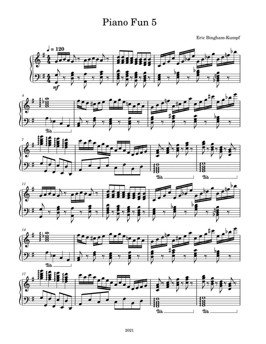 Piano Fun 5 Piano Solo scores gallery preview page 1