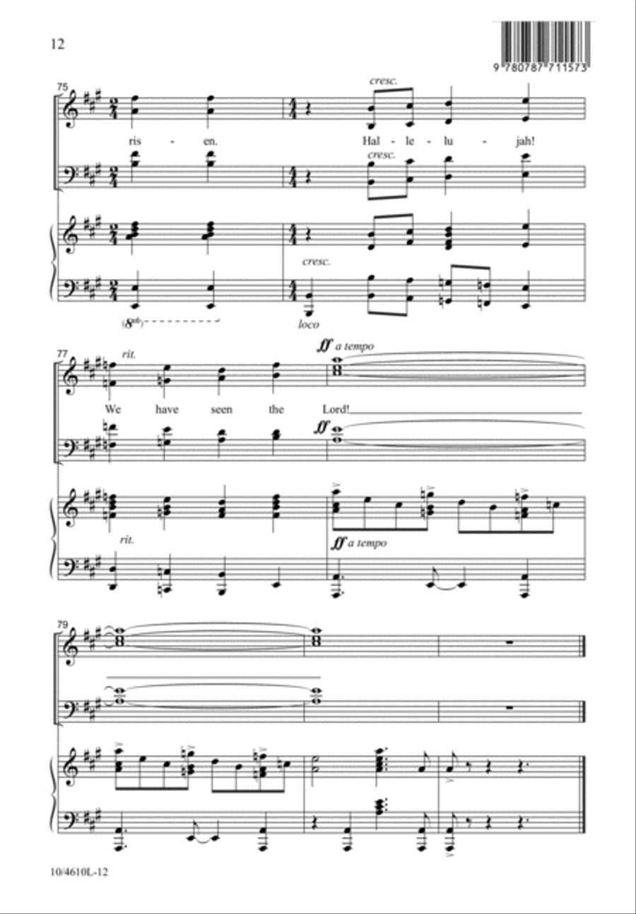 We Have Seen the Lord 4-Part scores gallery preview page 13