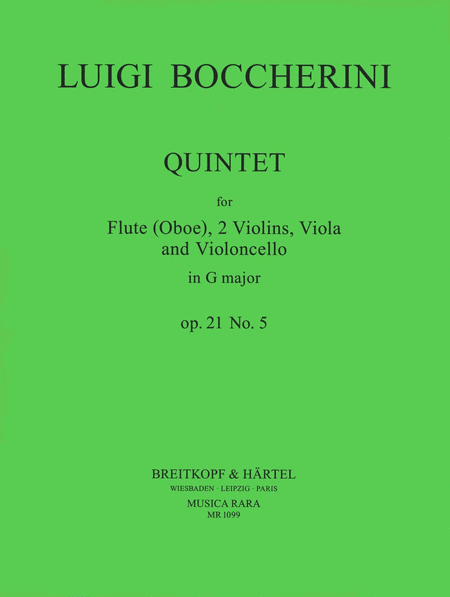 Quintet in G major Op. 21/5