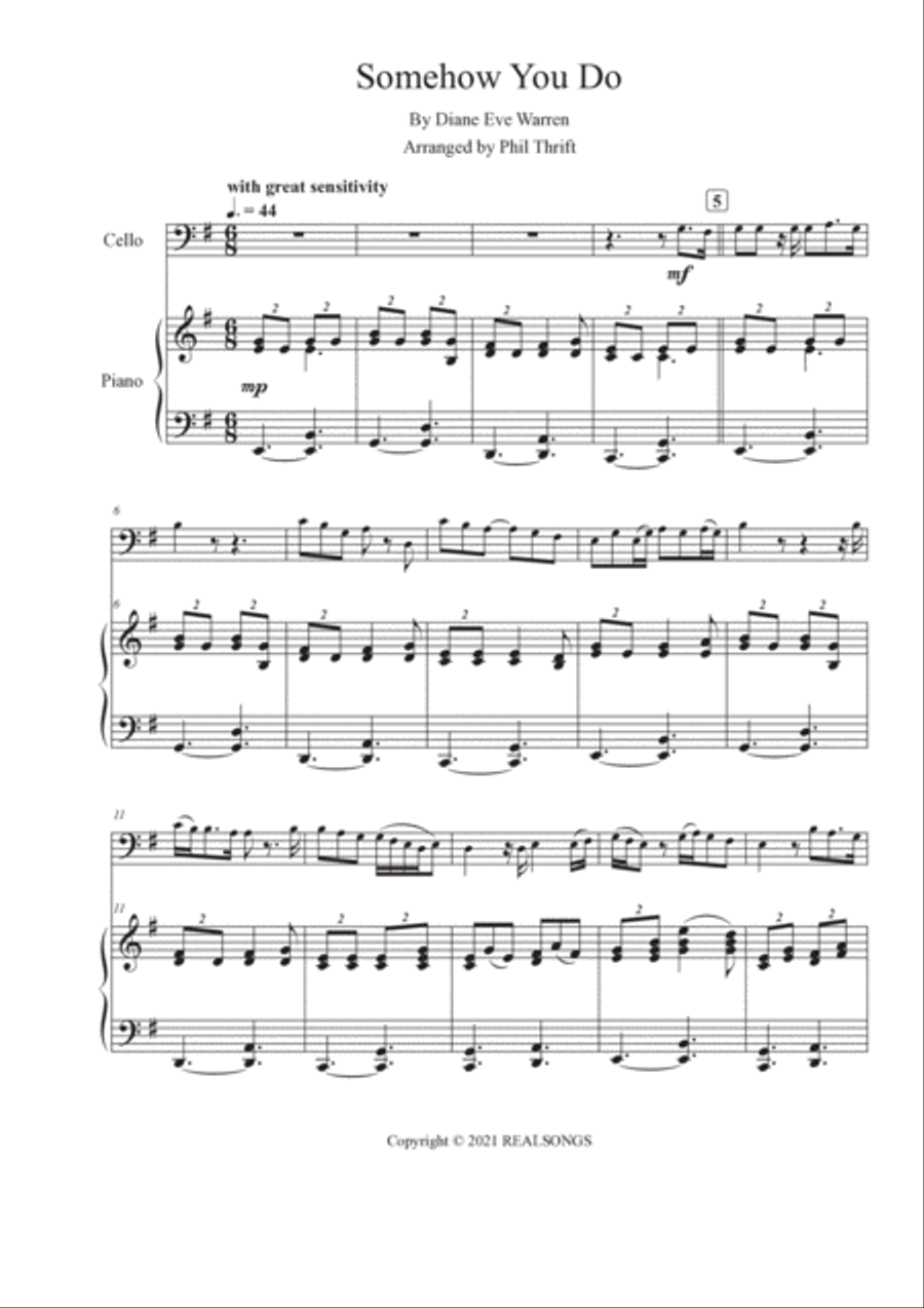 Somehow You Do Piano scores gallery preview page 2