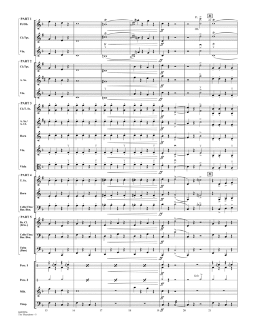 The Thunderer - Full Score Concert Band scores gallery preview page 4