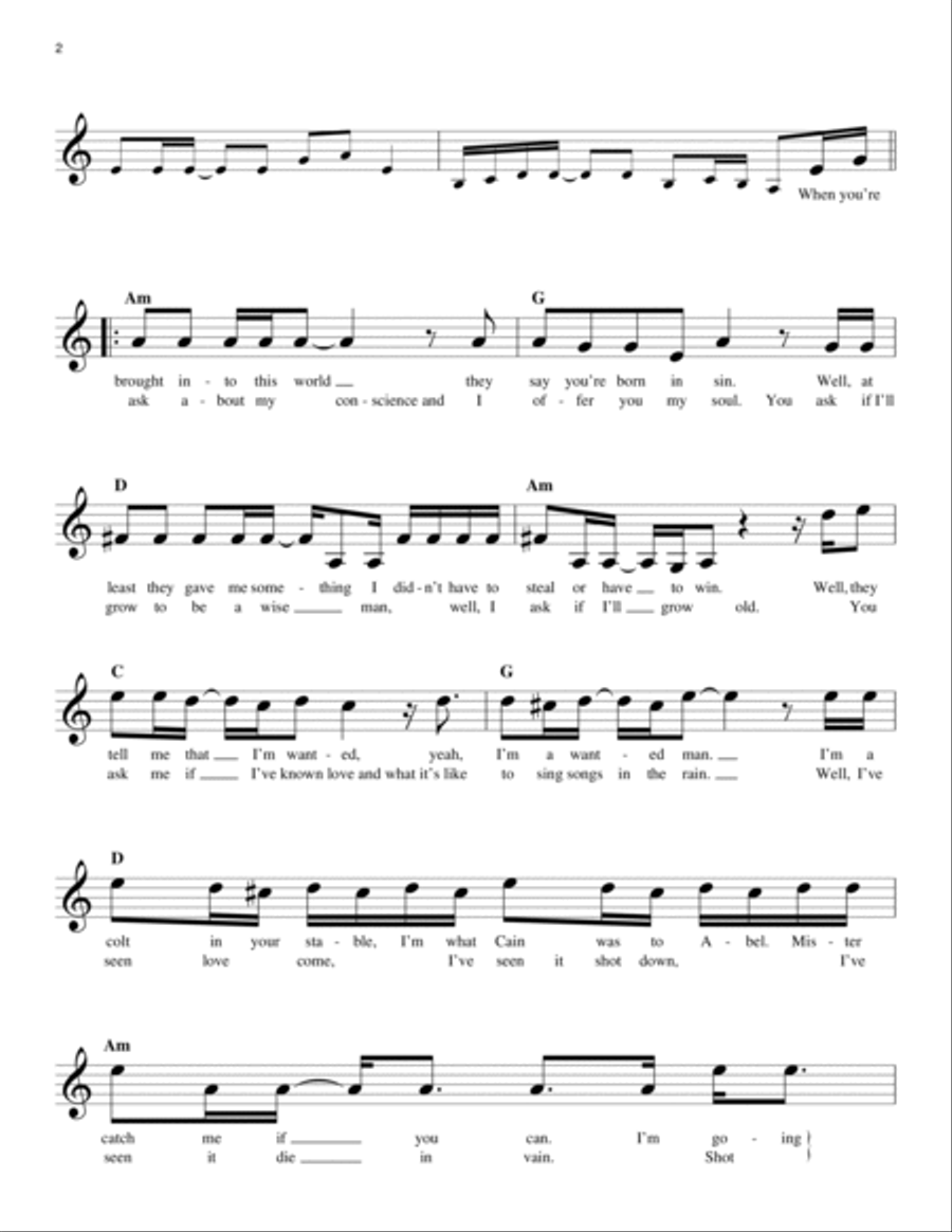 Blaze Of Glory Guitar scores gallery preview page 2