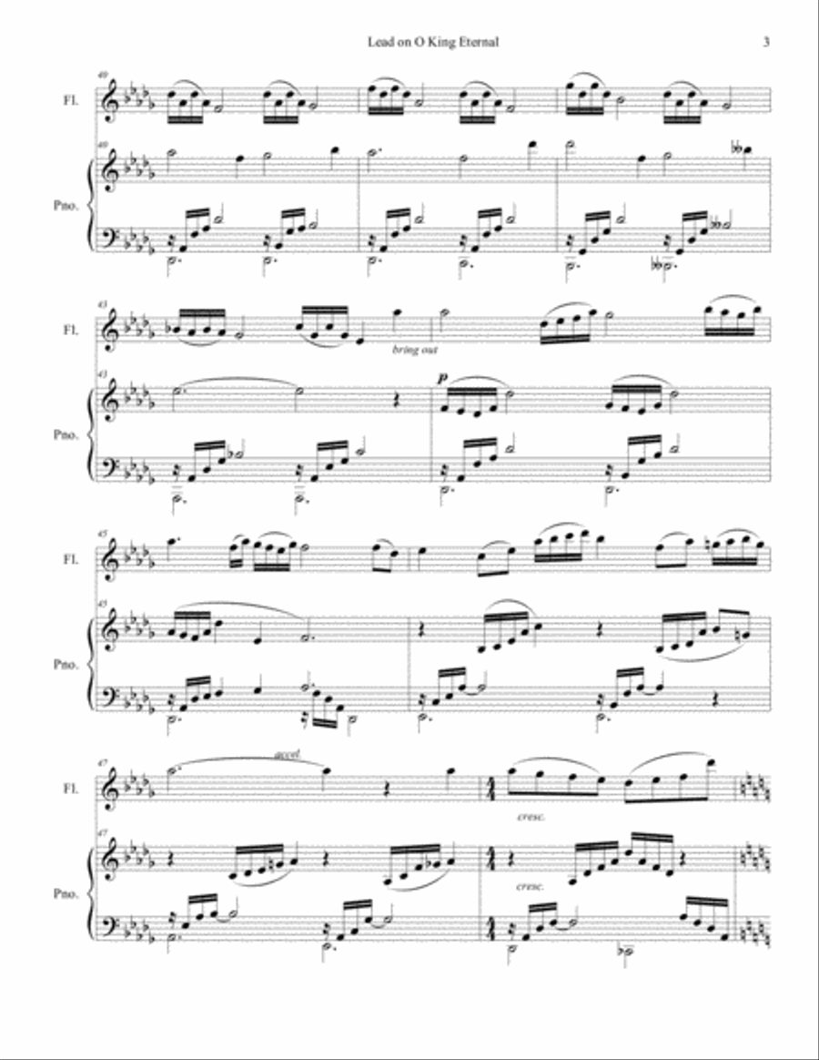 Lead on O King Eternal Flute Solo scores gallery preview page 3