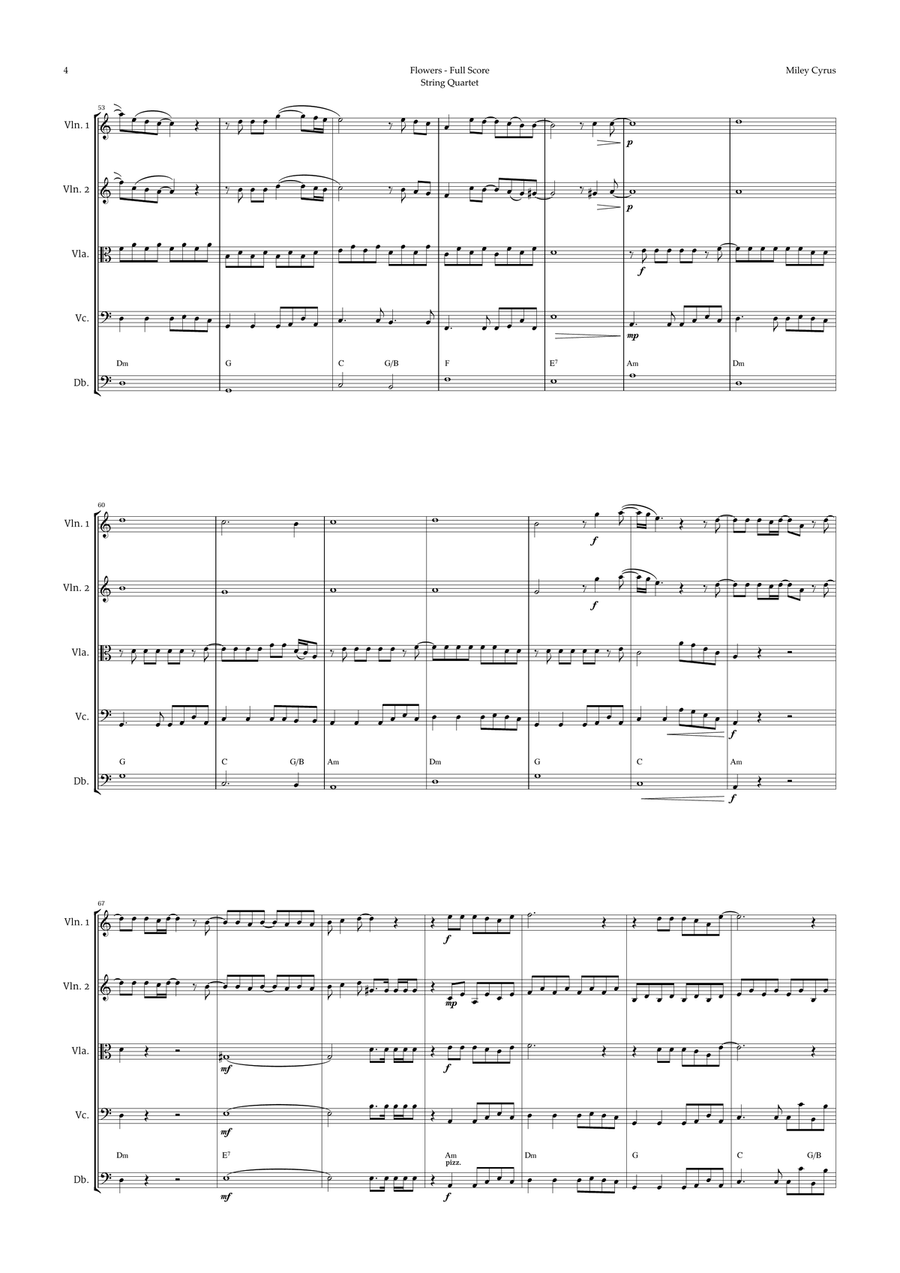 Flowers String Quintet scores gallery preview page 4
