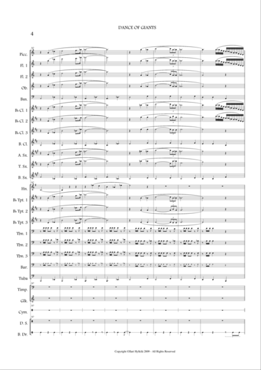 DANCE OF GIANTS for Concert Band Concert Band scores gallery preview page 4