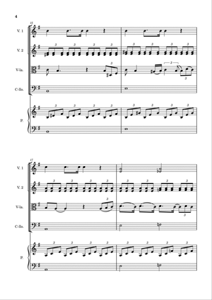 Guarda che Luna String Quartet scores gallery preview page 4