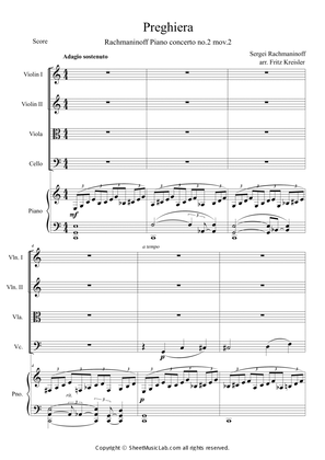 Book cover for Preghiera (Piano concerto No.2 mov.2)