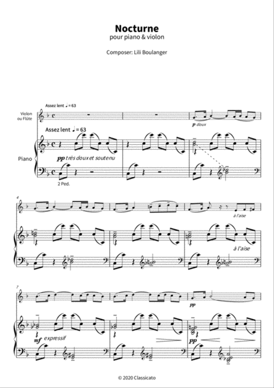 Nocturne Nocturne Violin Solo scores gallery preview page 3