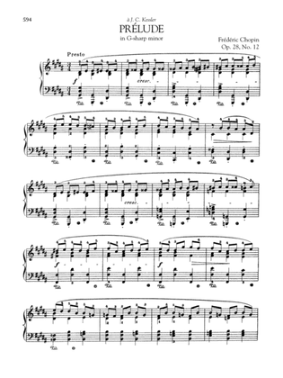 Book cover for Prelude in G-sharp minor, Op. 28, No. 12