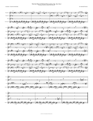 Trio for Flute & Pitched Percussion, Op. 101, No.2