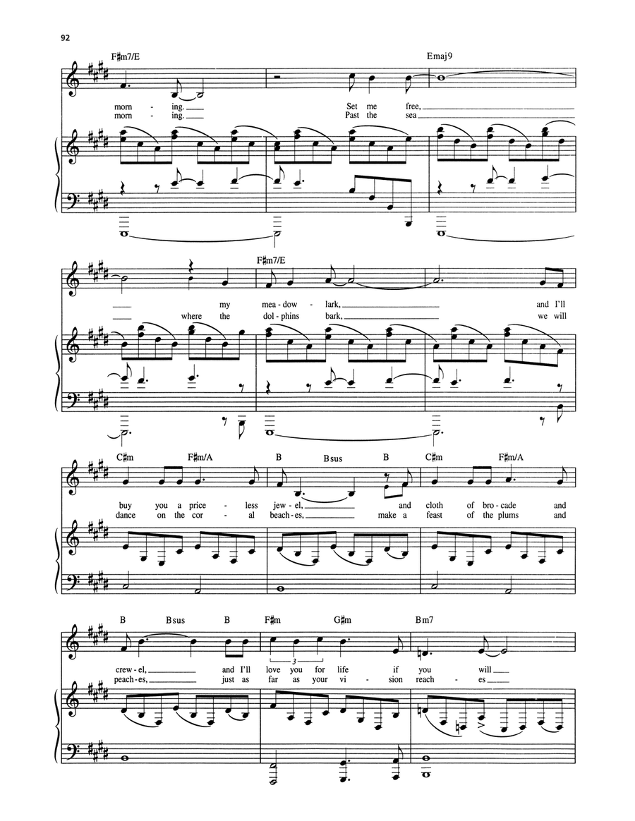 Meadowlark (from The Baker's Wife) Voice scores gallery preview page 4