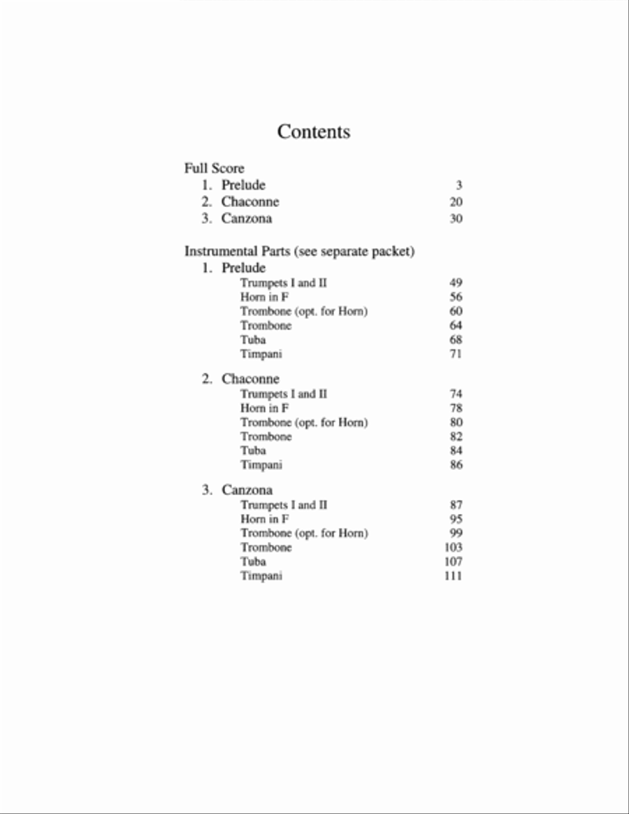 Three Pieces for Brass Quintet, Timpani, and Organ image number null