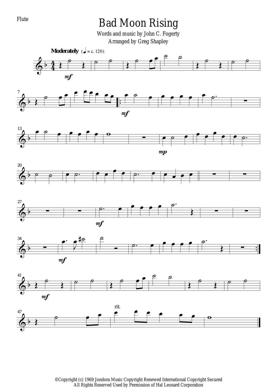 Bad Moon Rising Small Ensemble scores gallery preview page 6