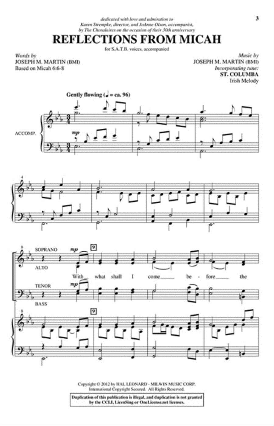 Reflections from Micah 4-Part scores gallery preview page 2