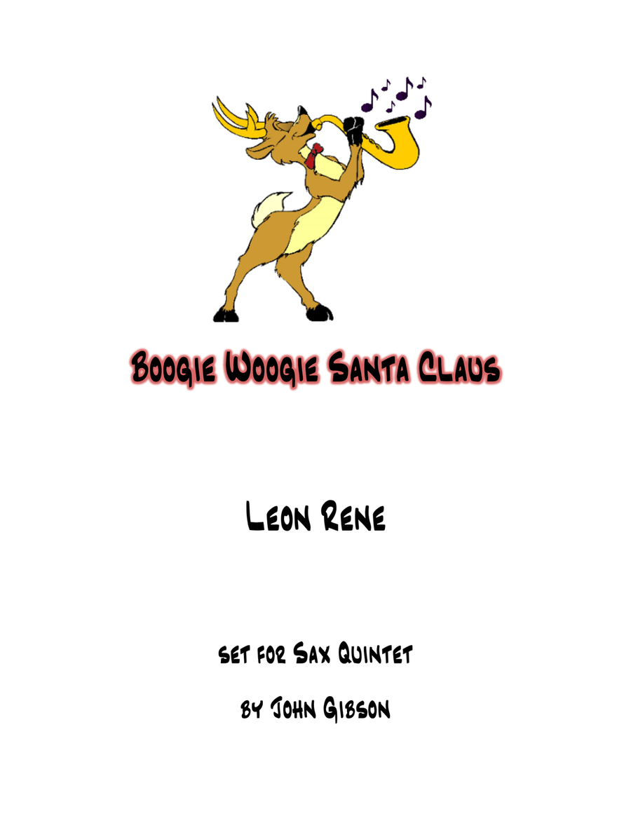 Boogie Woogie Santa Claus Saxophone Quintet scores gallery preview page 1