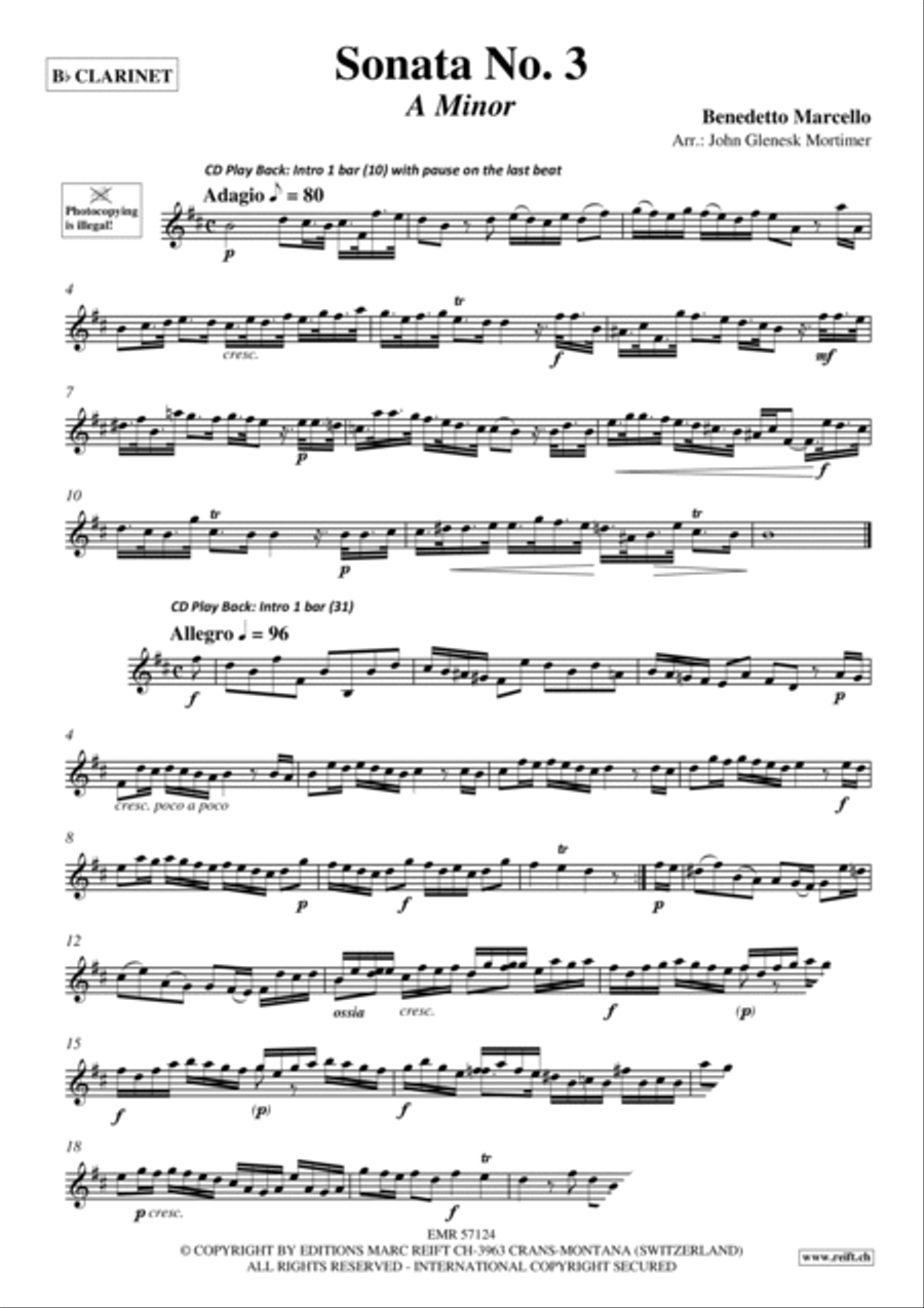 Sonata No. 3 Sonata No. 3 Clarinet Solo scores gallery preview page 3