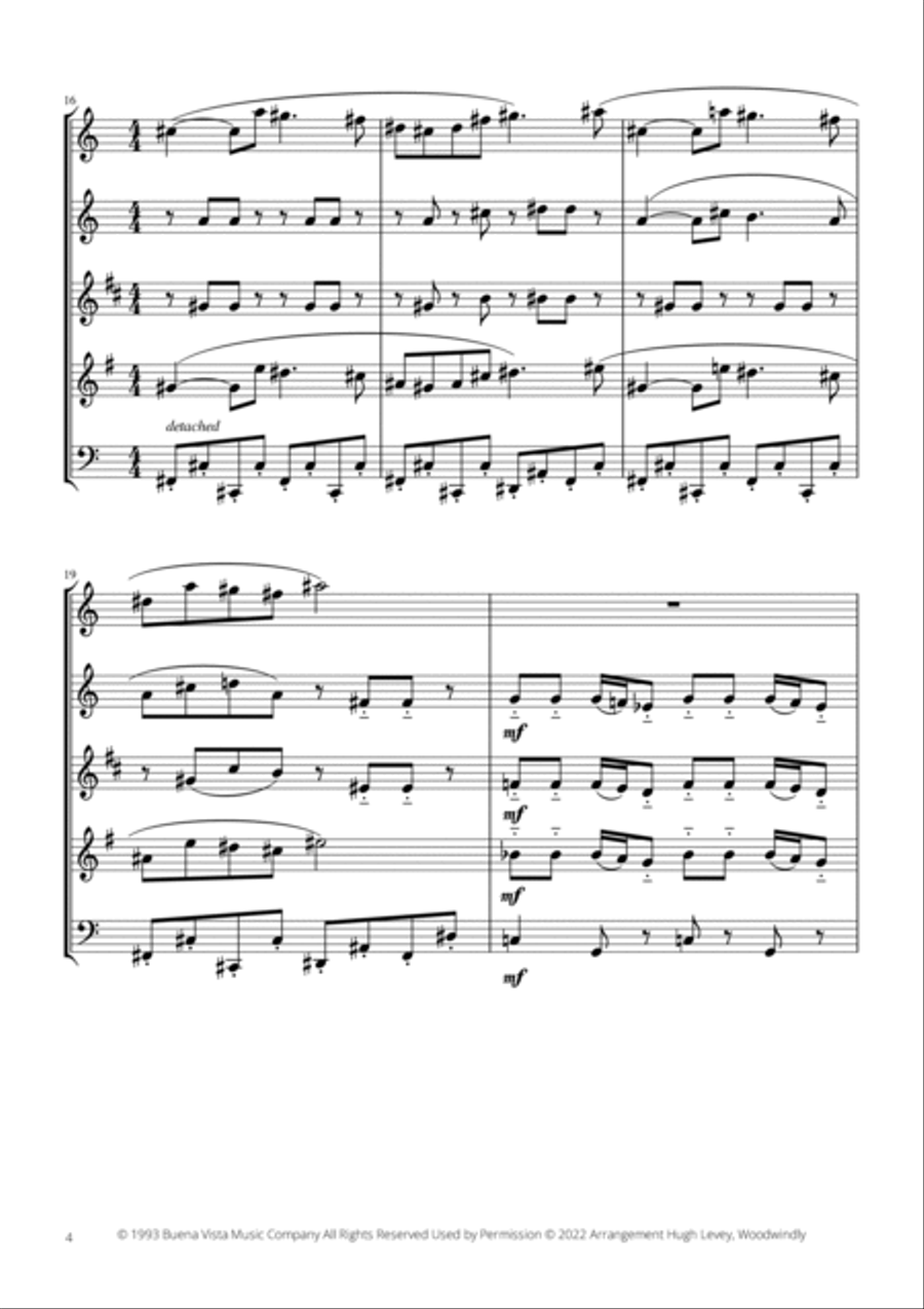 This Is Halloween Woodwind Quintet scores gallery preview page 6