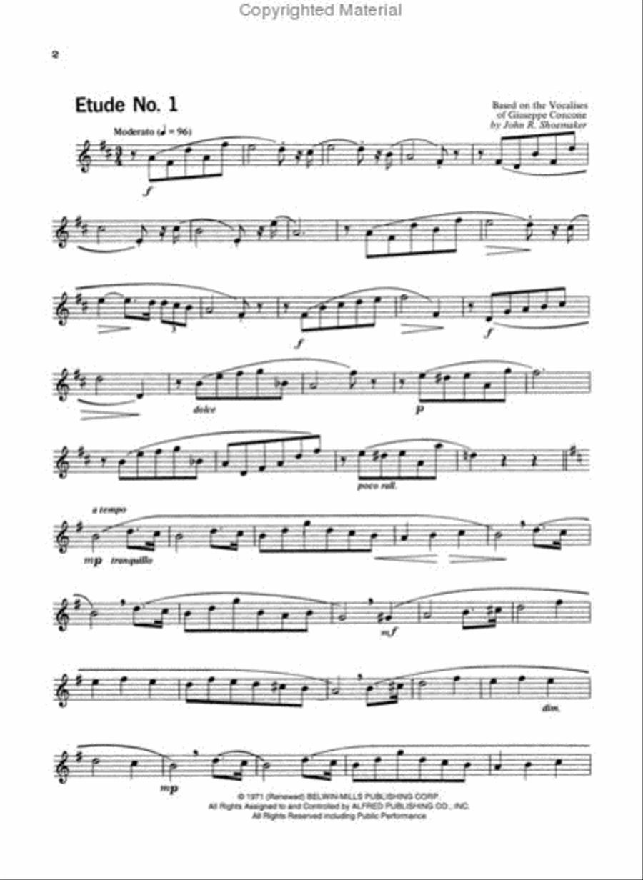 Legato Etudes for French Horn