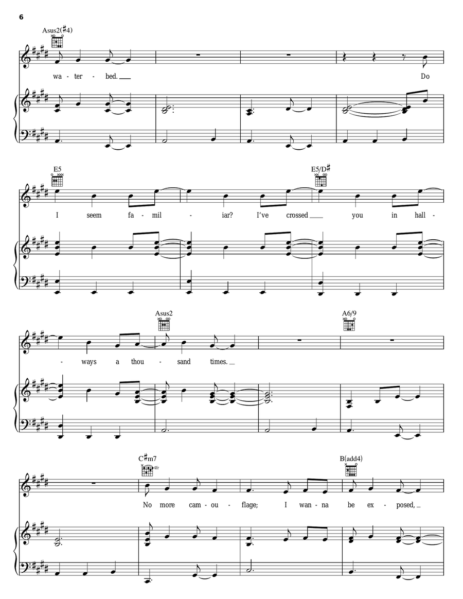 For You I Will (Confidence) Piano, Vocal, Guitar scores gallery preview page 6