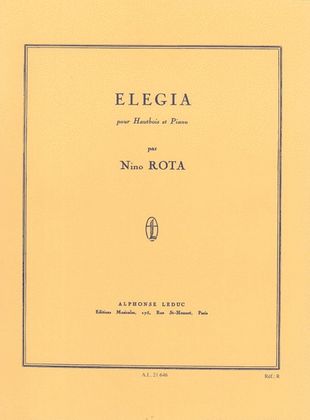 Book cover for Elegia (oboe And Piano)