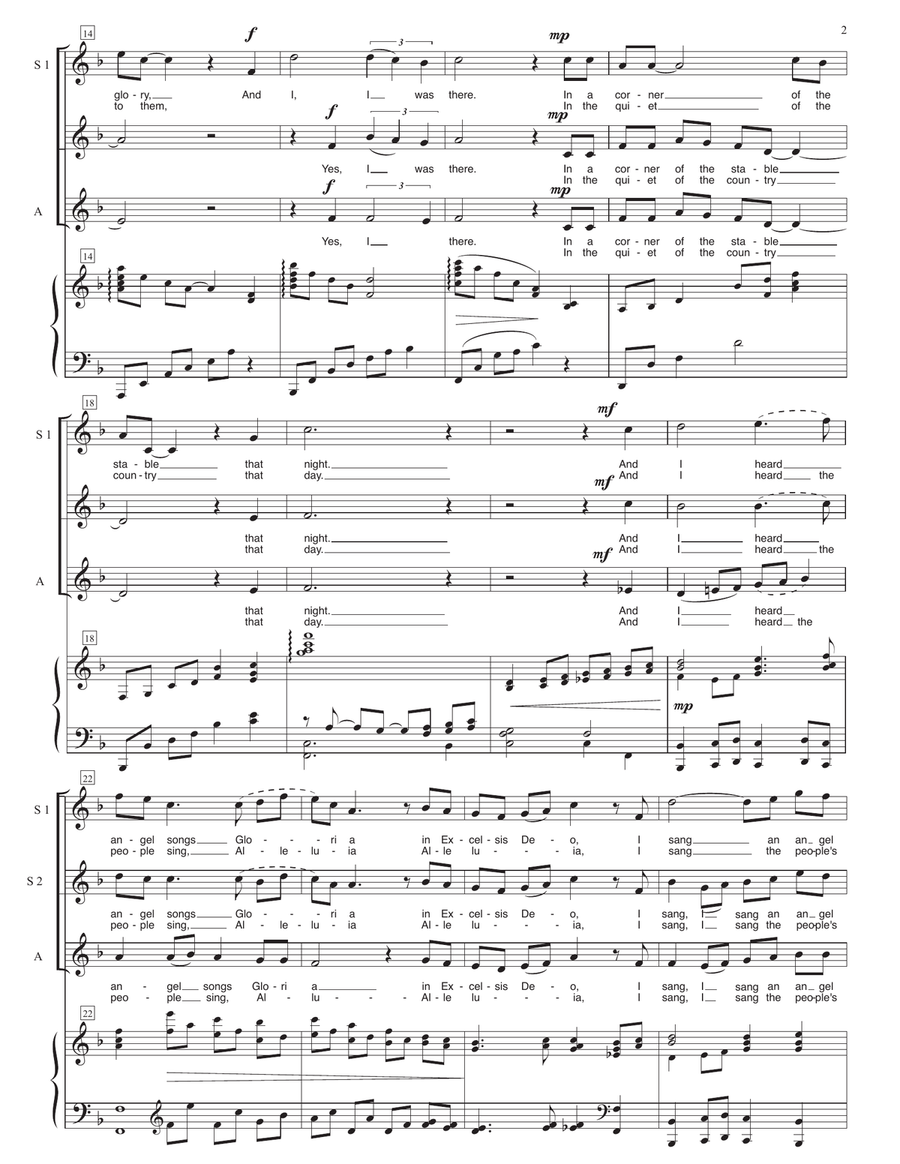 in a corner of the stable - a journey of love and faith. SSA choir with piano SSA scores gallery preview page 3