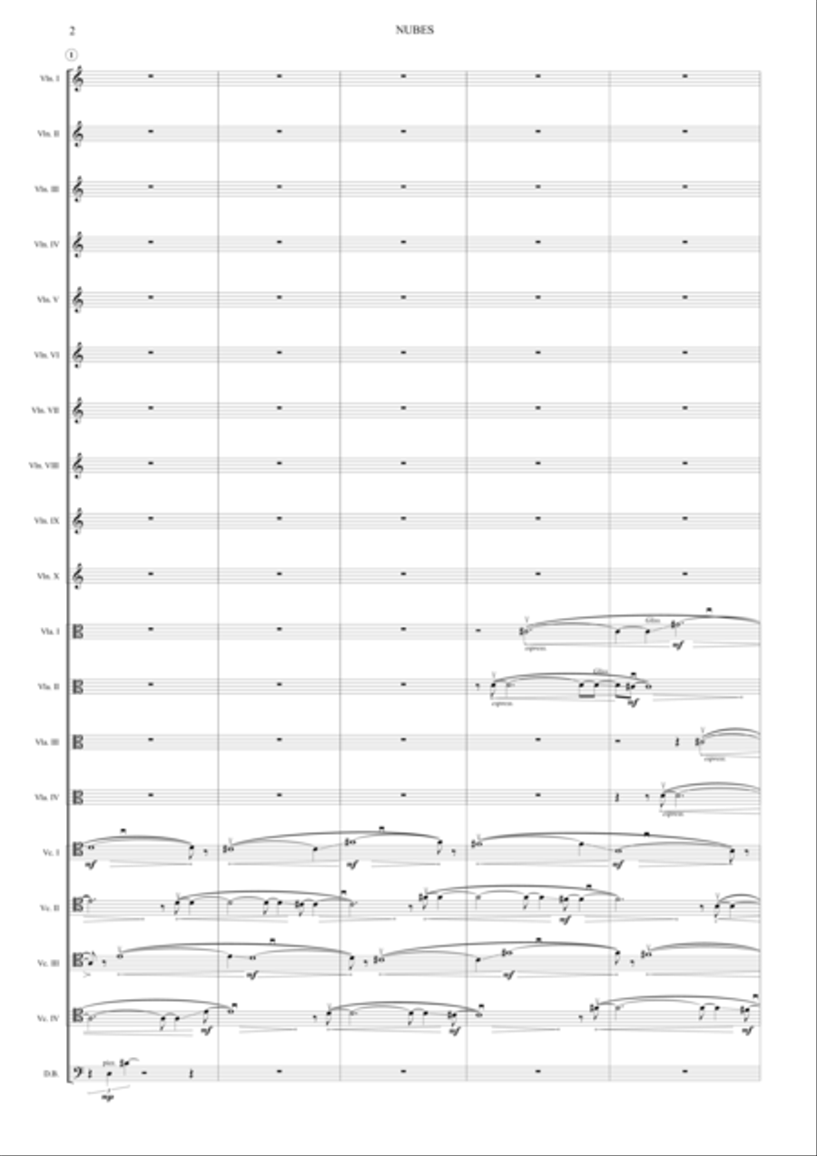 Salvatore Passantino: NUBES (ES-21-055) - Score Only String Orchestra scores gallery preview page 4
